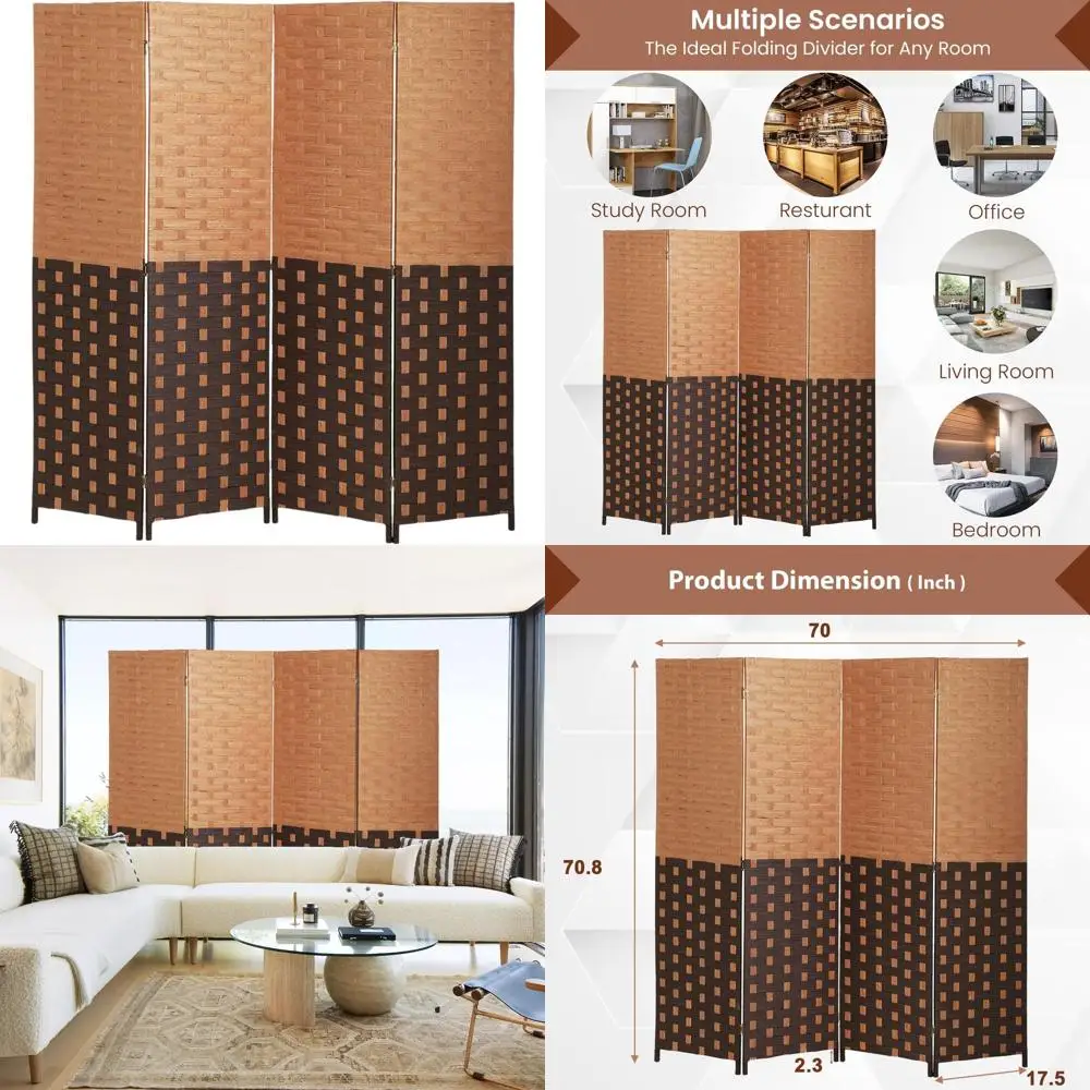 6-футовый 4-панельный складной перегородка из деревянной сетки, портативная перегородка для внутренней перегородки
6-футовый 4-панельный складной перегородка из деревянной сетки, портативная перегородка для внутренней перегородки