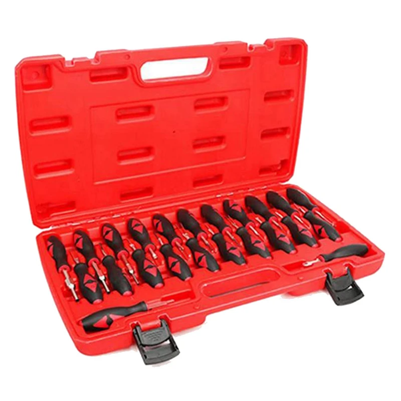 23Pcs Car Terminal Wiring Harness Disconnect Tool Disassembly Wiring Harness Plug Unlock Tool
23Pcs Car Terminal Wiring Harness Disconnect Tool Disassembly Wiring Harness Plug Unlock Tool