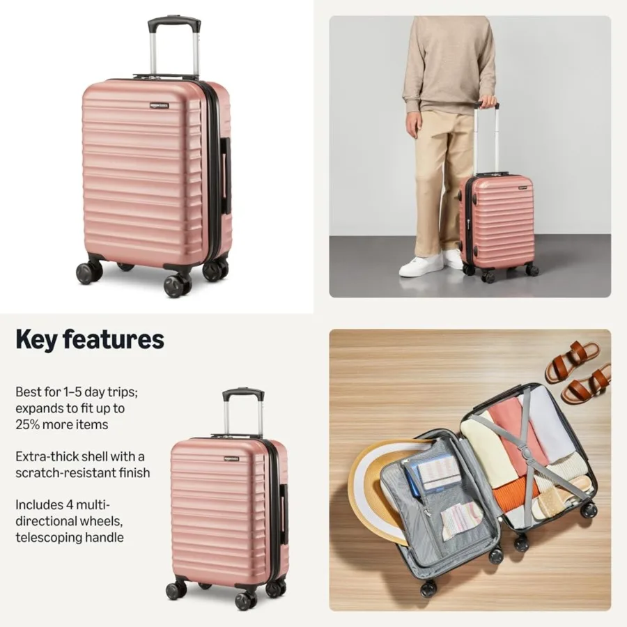 21" Hardside Luggage with Multi-directional Wheels, Expandable for Up to 25% More Space, Scratch-Resistant Surface
21" Hardside Luggage with Multi-directional Wheels, Expandable for Up to 25% More Space, Scratch-Resistant Surface