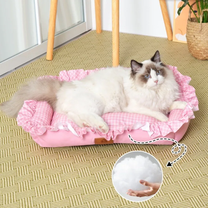 Fashion Fresh Ruffled Edge Square Soft Pet Bed Small Dog Cat Summer Comfortable Cooling Kennel Pad
Fashion Fresh Ruffled Edge Square Soft Pet Bed Small Dog Cat Summer Comfortable Cooling Kennel Pad