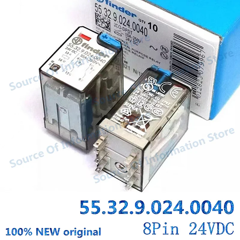 10PCS 55.32.9.024.0040 / 55.32 24VDC 8Pin 10A finder Relay 100% New original
10PCS 55.32.9.024.0040 / 55.32 24VDC 8Pin 10A finder Relay 100% New original