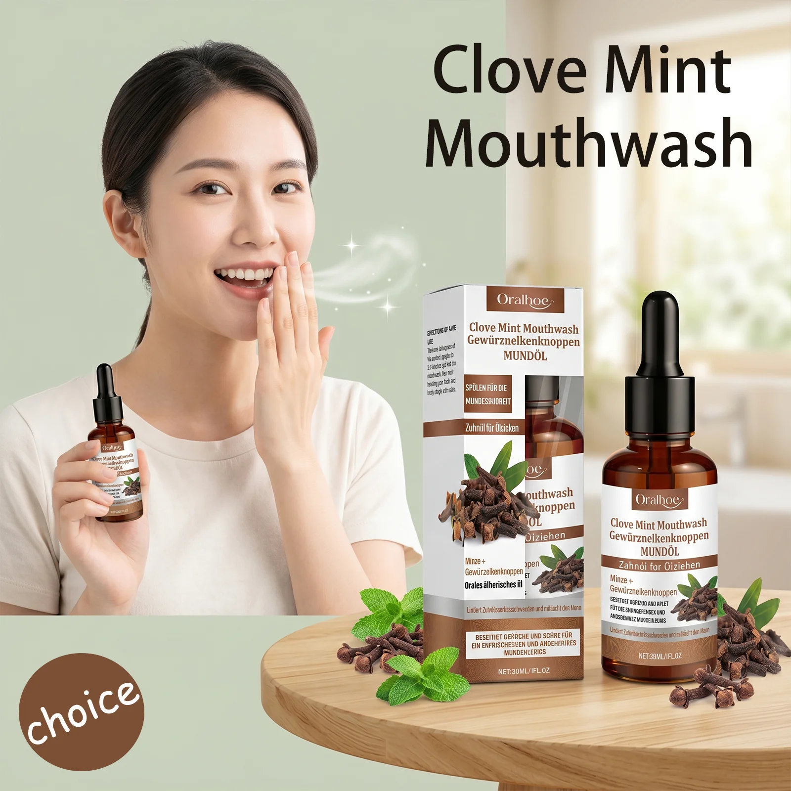 Clove Mint Mouthwash Deep Clean Remove Bad Breath Reduce Plaque Tonsil Stones Brighten Teeth Keep Breath Fresh Oral Care Liquid
Clove Mint Mouthwash Deep Clean Remove Bad Breath Reduce Plaque Tonsil Stones Brighten Teeth Keep Breath Fresh Oral Care Liquid