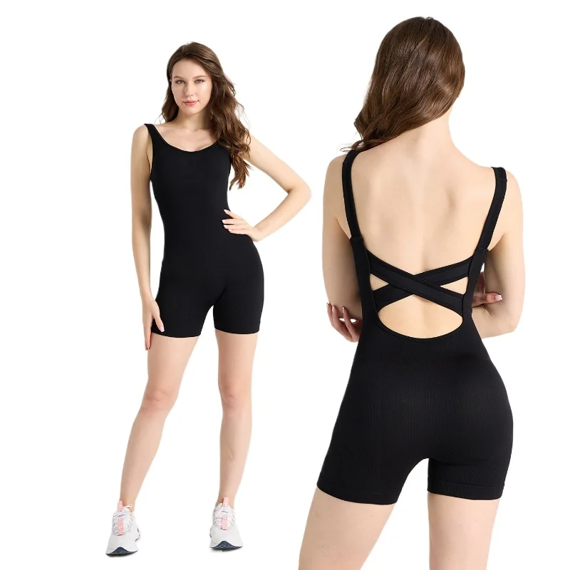 New Style Chest Cushion Hollow Back Training Jumpsuit, High Elasticity Sports Fitness Body Shaping Suit, One-piece Yoga Suit
New Style Chest Cushion Hollow Back Training Jumpsuit, High Elasticity Sports Fitness Body Shaping Suit, One-piece Yoga Suit