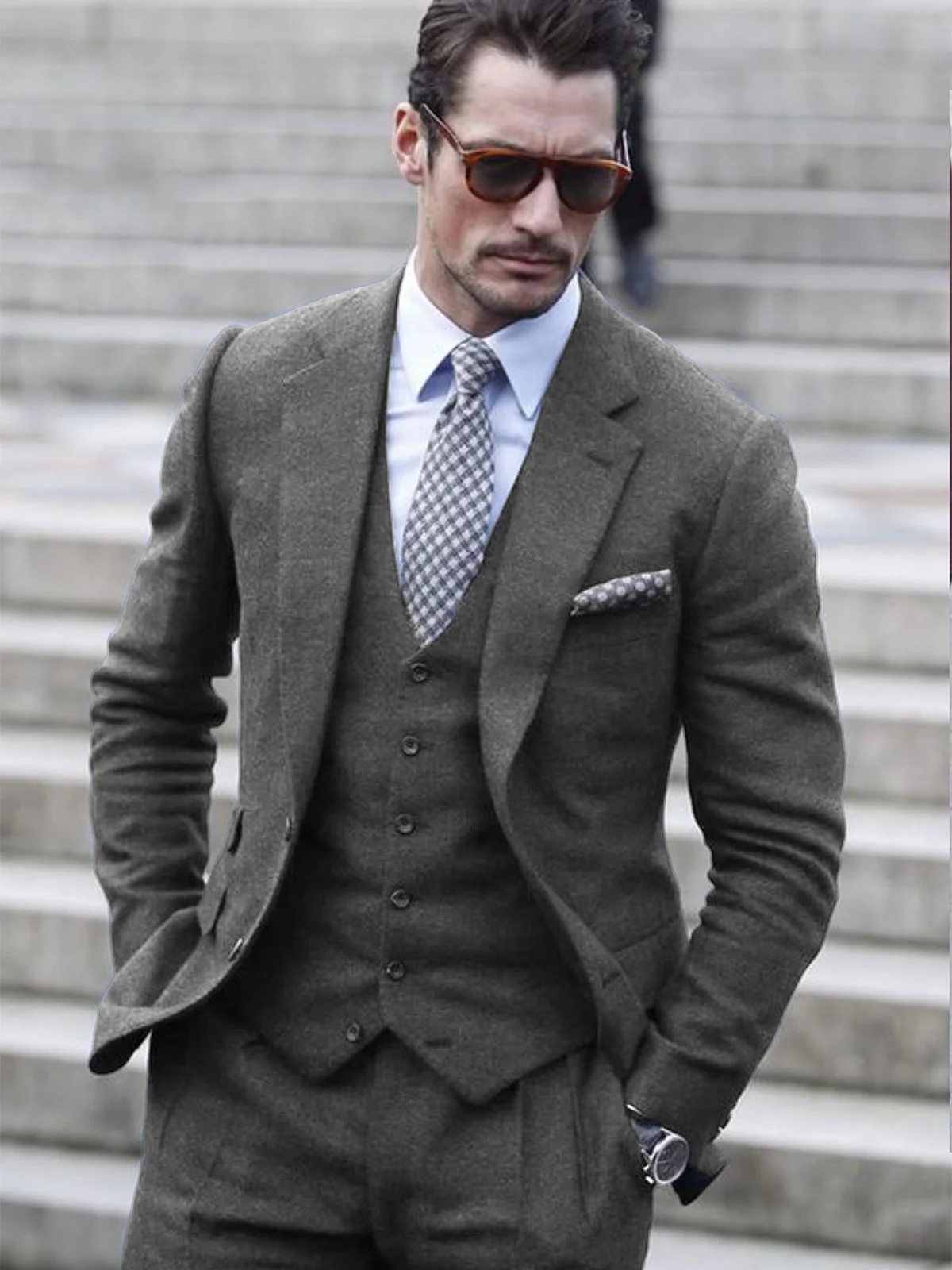 ANNIEBRITNEY Casual Retro Grey Tweed Suits for Men Slim Fit Tuxedo Man Suit Trajes De Hombre Herren Anzug Custom Made Men Suits
ANNIEBRITNEY Casual Retro Grey Tweed Suits for Men Slim Fit Tuxedo Man Suit Trajes De Hombre Herren Anzug Custom Made Men Suits
