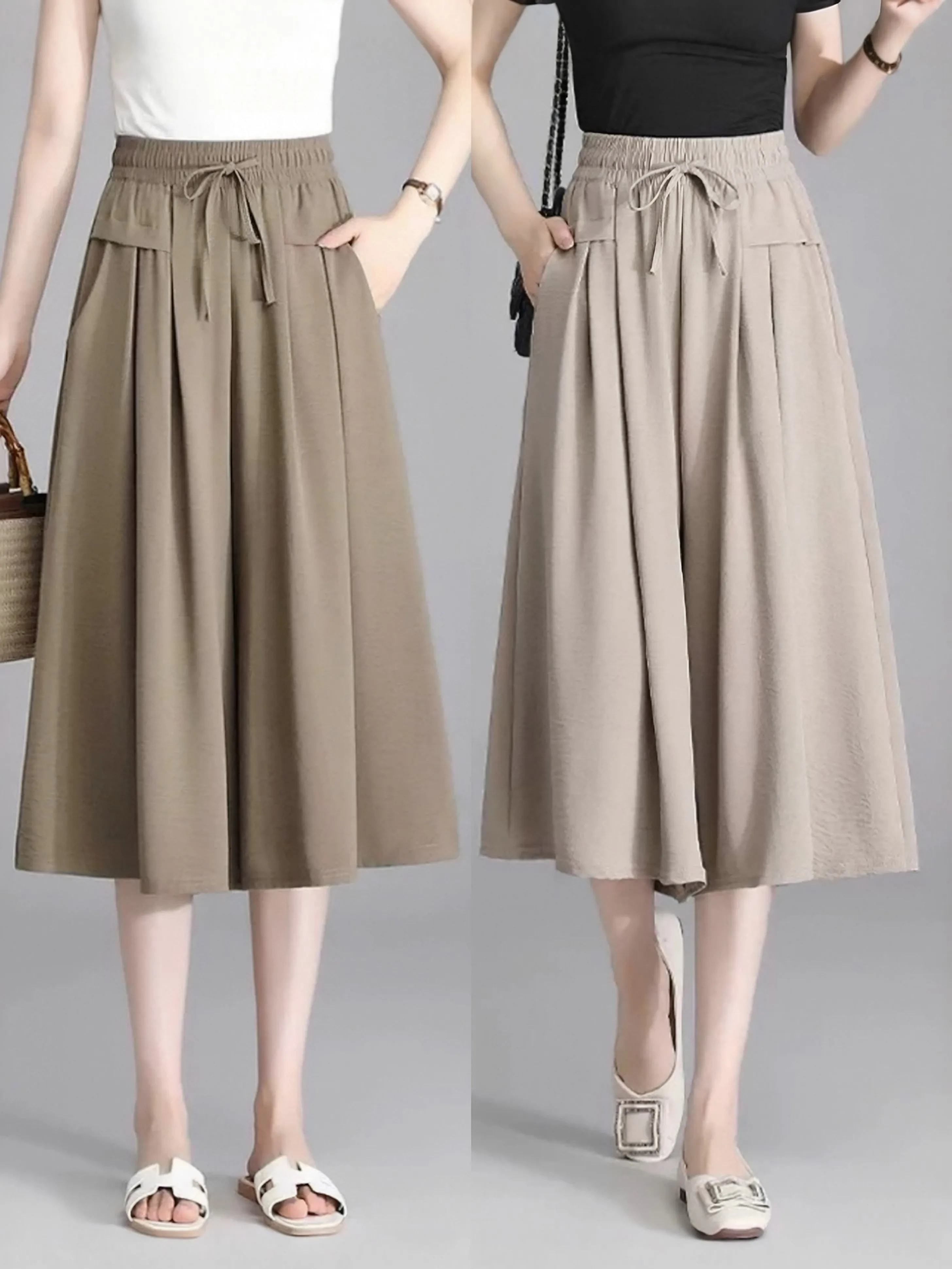 Casual Linen High Waist Wide Leg Skirt Pants Women Summer Thin Loose Mountain Pants Skirt Two Piece Set Breathable
Casual Linen High Waist Wide Leg Skirt Pants Women Summer Thin Loose Mountain Pants Skirt Two Piece Set Breathable
