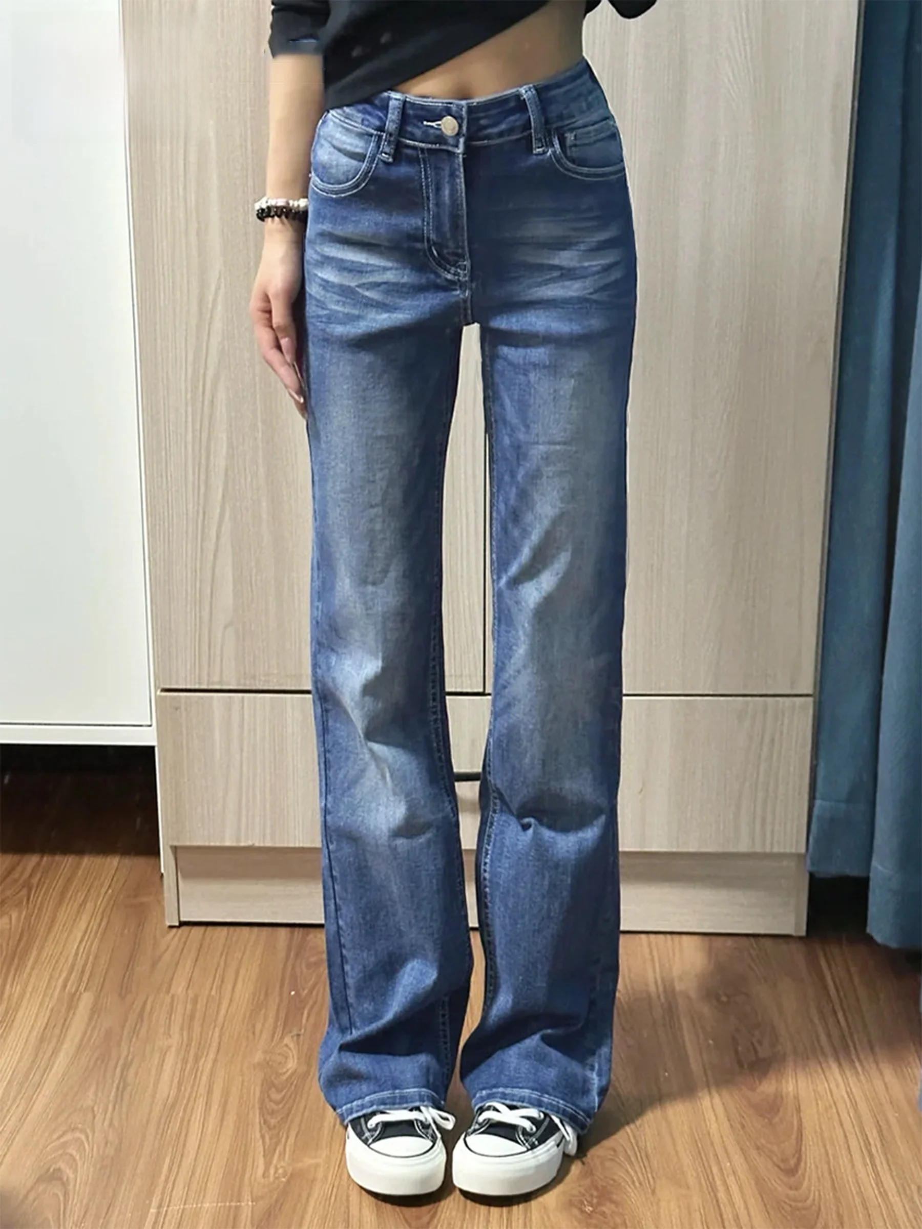 Retro American Style Straight Leg Denim Jeans Women's Summer Washed Loose Slim Wide Leg Pants Casual Low Waist Jeans
Retro American Style Straight Leg Denim Jeans Women's Summer Washed Loose Slim Wide Leg Pants Casual Low Waist Jeans