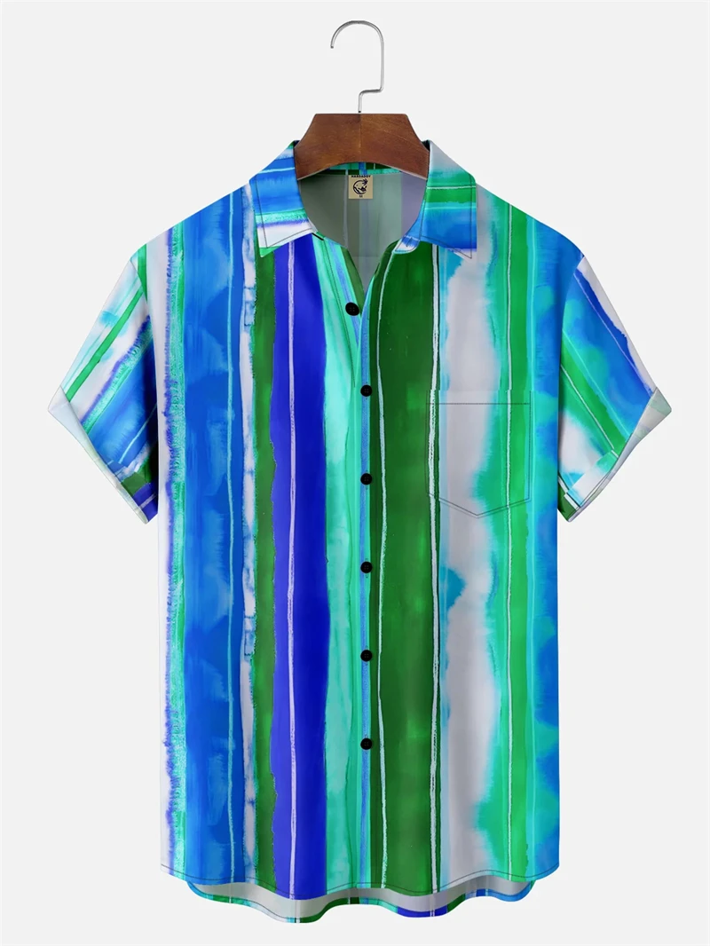 Men'S Striped Shirt 3d Printed Fashion Holiday Style Short Sleeve Oversized Shirt Casual Beach Street Top Y2k Unisex Button Tops
Men'S Striped Shirt 3d Printed Fashion Holiday Style Short Sleeve Oversized Shirt Casual Beach Street Top Y2k Unisex Button Tops