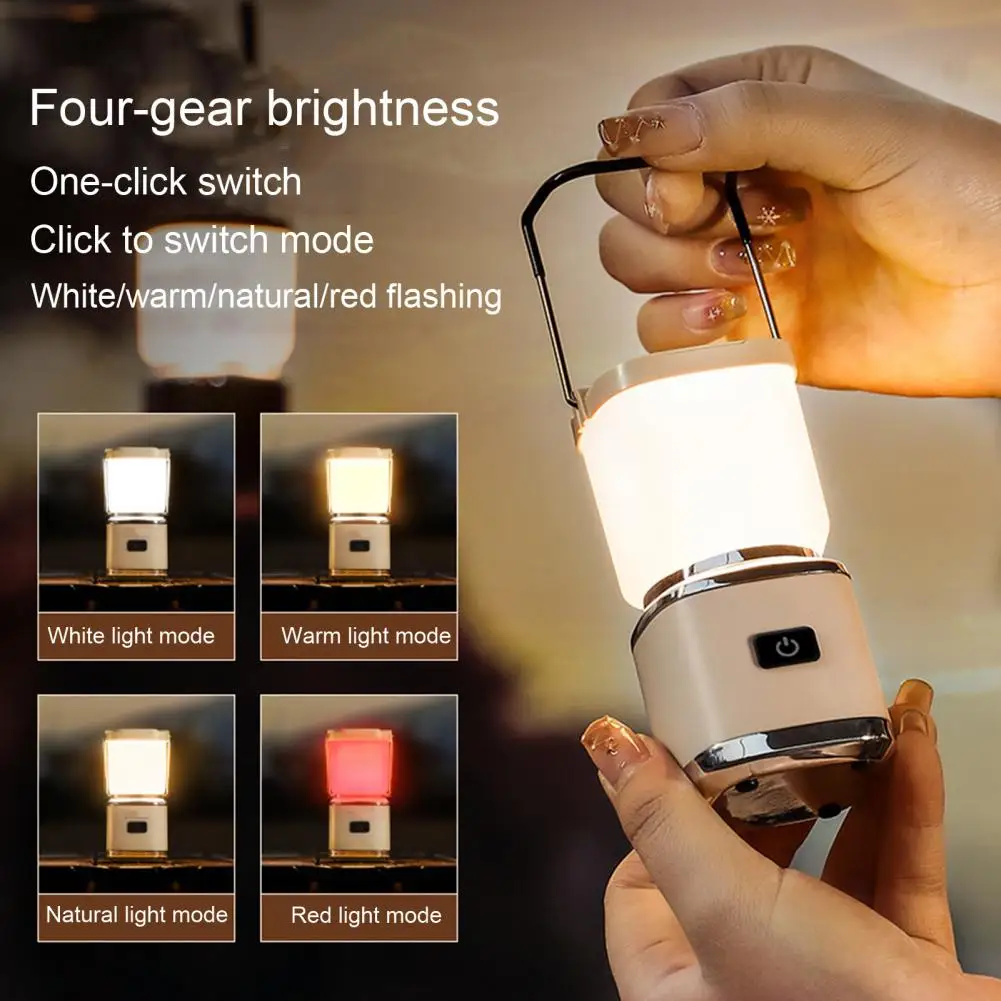 LED Camping Lantern Super Bright Dimmable 4 Lighting Modes Rechargeable Waterproof Cordless Tent Hanging Light Lantern
LED Camping Lantern Super Bright Dimmable 4 Lighting Modes Rechargeable Waterproof Cordless Tent Hanging Light Lantern