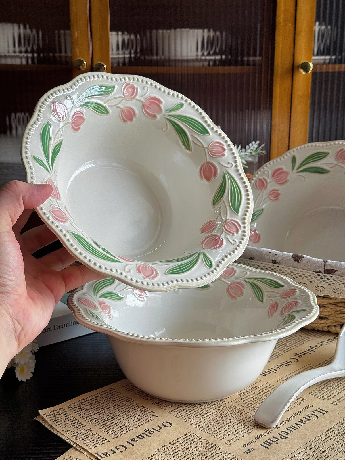 Ele Floral Porcelain Soup Bowl Luxury Cerc Dinnerware Home Use Beautiful Noodle Bowl Spring Fraance Small
Ele Floral Porcelain Soup Bowl Luxury Cerc Dinnerware Home Use Beautiful Noodle Bowl Spring Fraance Small
