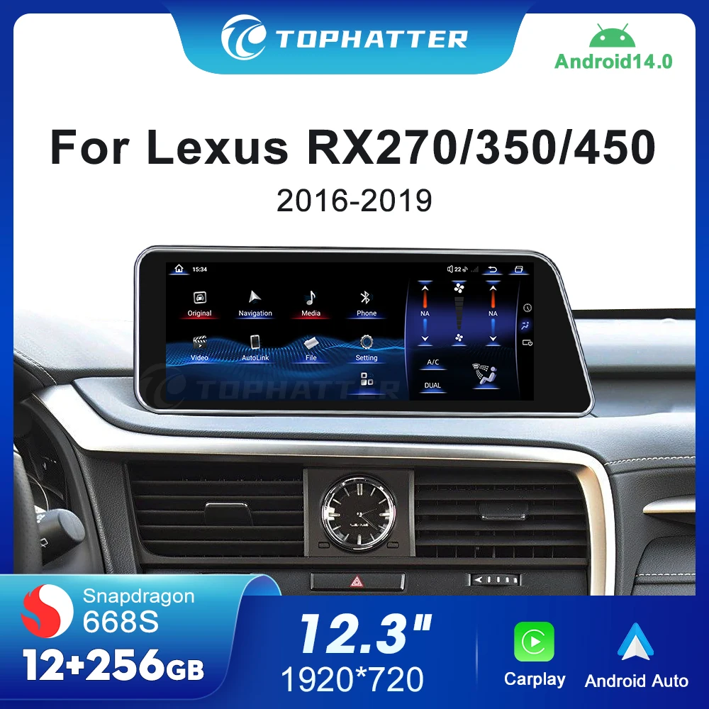 12.3" Car Radio For Lexus RX RX270 RX350 RX450 2016-2019 CarPlay Android Auto Multimedia Player navi GPS head unit DSP Audio
12.3" Car Radio For Lexus RX RX270 RX350 RX450 2016-2019 CarPlay Android Auto Multimedia Player navi GPS head unit DSP Audio
