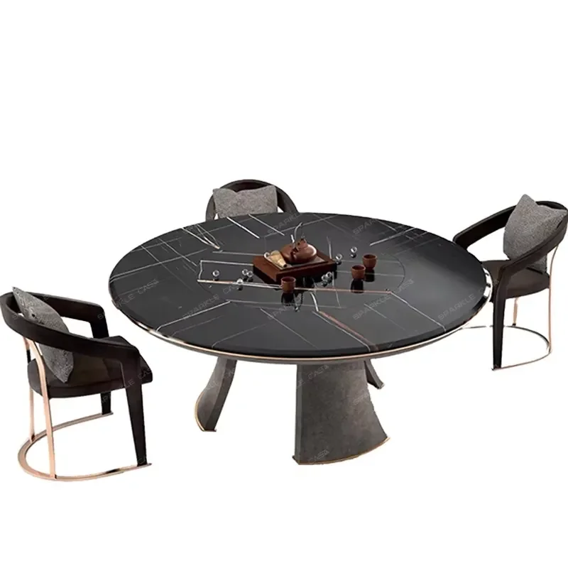 Round Dining Table with Marble Top and Chairs Elegant Home Furniture for Apartment or Villa Use
Round Dining Table with Marble Top and Chairs Elegant Home Furniture for Apartment or Villa Use