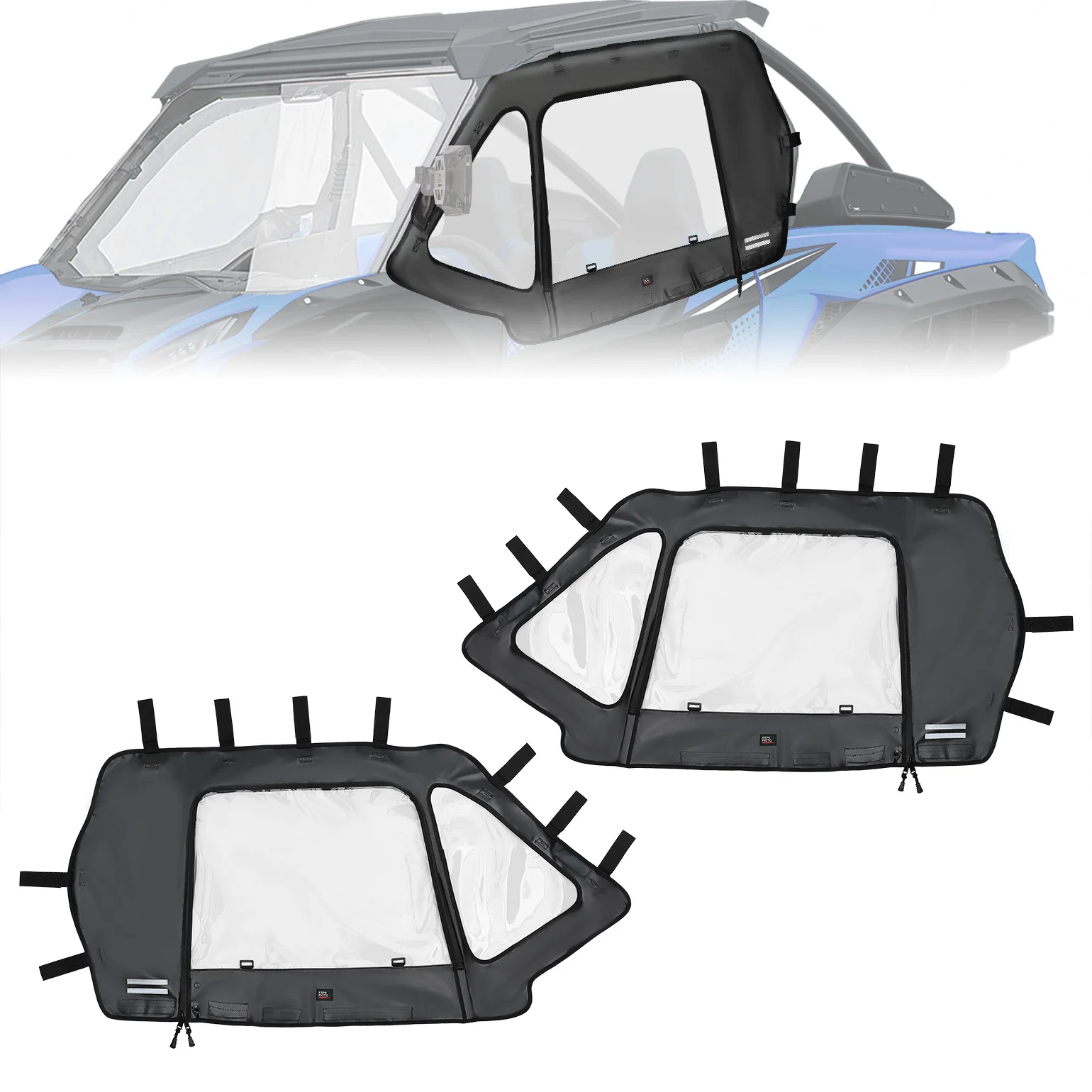 UTV Soft Upper Door Enclosure Set 99994-1298 Compatible with Kawasaki Teryx KRX 1000 Special Lifted Trail Edition eS 2020-2025
UTV Soft Upper Door Enclosure Set 99994-1298 Compatible with Kawasaki Teryx KRX 1000 Special Lifted Trail Edition eS 2020-2025