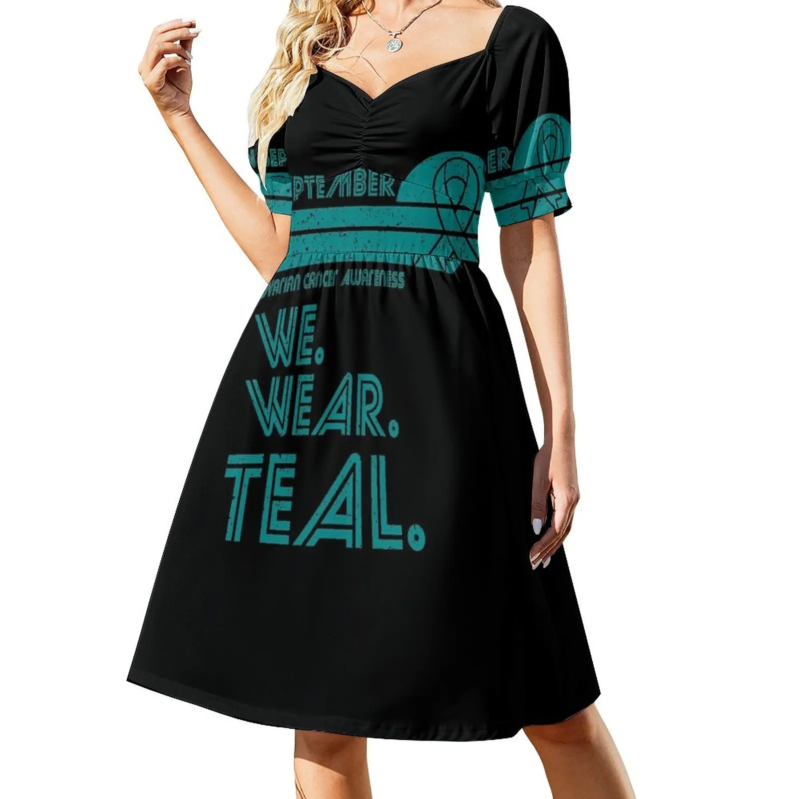 Ovarian Cancer Awareness Month September we wear teal Retro Sleeveless Dress chic and elegant evening dress clothes
Ovarian Cancer Awareness Month September we wear teal Retro Sleeveless Dress chic and elegant evening dress clothes