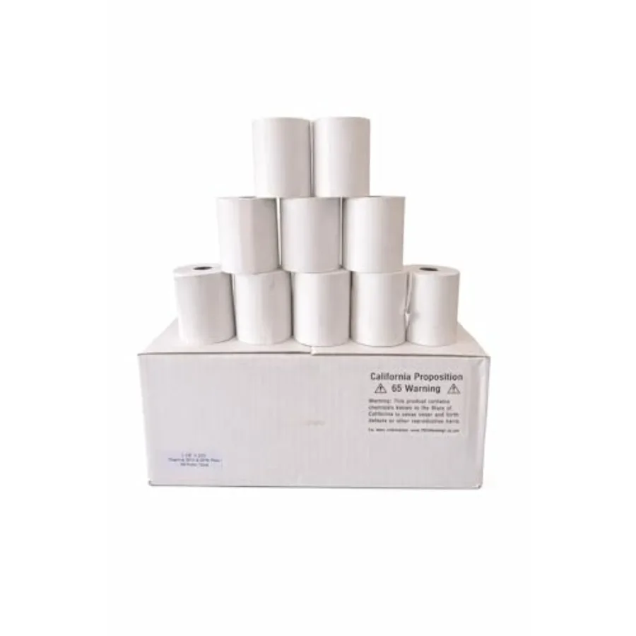 Thermal Receipt Paper Rolls 3 1/8" x 220 ft 80mm x 67m 50 Rolls BPA Free POS Cash Register Paper Compatible with Epson Star Clo
Thermal Receipt Paper Rolls 3 1/8" x 220 ft 80mm x 67m 50 Rolls BPA Free POS Cash Register Paper Compatible with Epson Star Clo