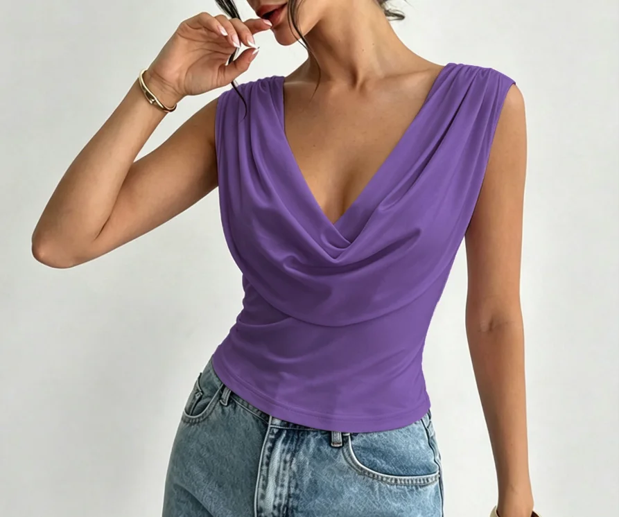 Women's Vest 2026 Spring Summer New Solid Color Swinging Collar Sleeveless Backless Slim Fit Versatile Daily Casual Top
Women's Vest 2026 Spring Summer New Solid Color Swinging Collar Sleeveless Backless Slim Fit Versatile Daily Casual Top