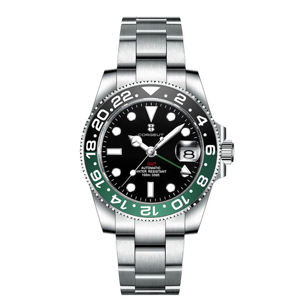 Роскошные часы Corgeut GMT NH34A, мужские автоматические механические наручные часы, 40 мм, сапфир, 100 м, водонепроницаемое платье для дайвинга, reloj
Роскошные часы Corgeut GMT NH34A, мужские автоматические механические наручные часы, 40 мм, сапфир, 100 м, водонепроницаемое платье для дайвинга, reloj