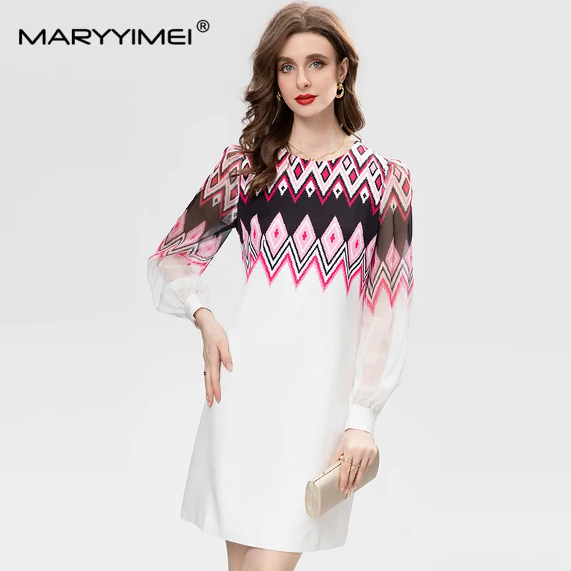 Женское платье с круглым вырезом MARYYIMEI, модельное дизайнерское платье средней длины с длинным рукавом и принтом в стиле High Street
Женское платье с круглым вырезом MARYYIMEI, модельное дизайнерское платье средней длины с длинным рукавом и принтом в стиле High Street