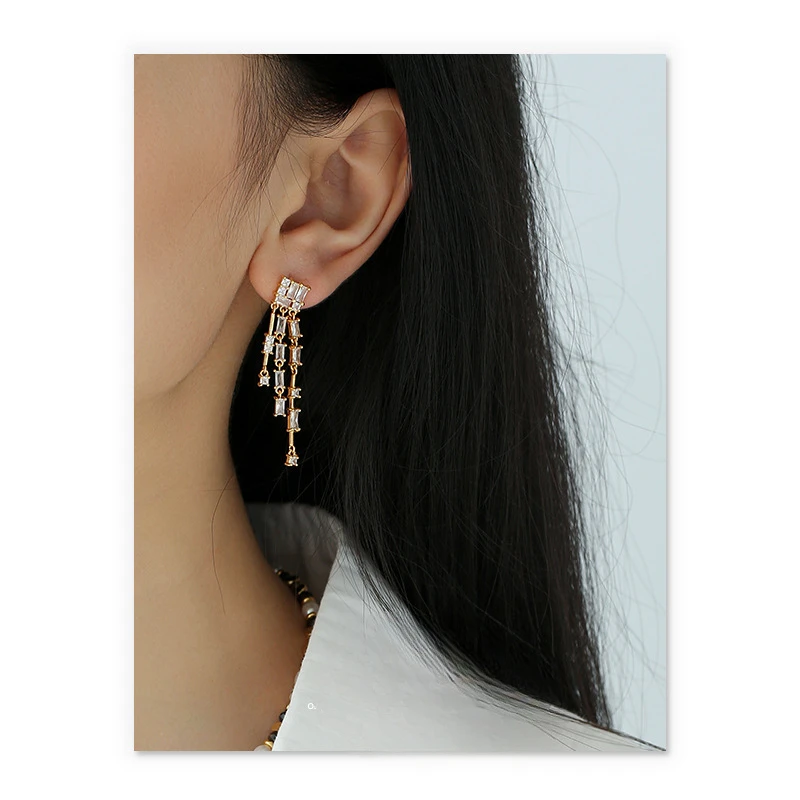 High temperament exquisite light luxury earrings zircon fringed design earrings women
High temperament exquisite light luxury earrings zircon fringed design earrings women