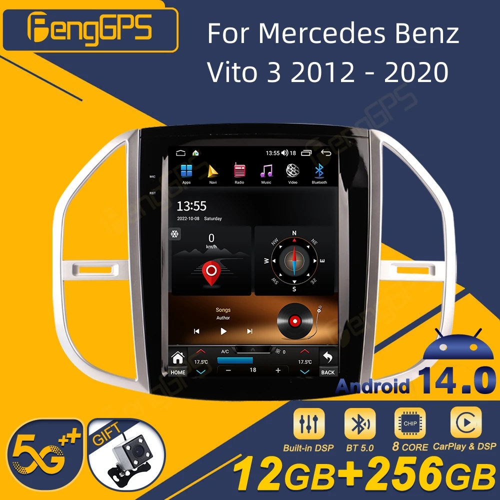 Для Mercedes Benz Vito 3 2012-2020 Android автомобильный радиоприемник беспроводной стереоприемник Carplay авторадио мультимедийный плеер GPS Navi
Для Mercedes Benz Vito 3 2012-2020 Android автомобильный радиоприемник беспроводной стереоприемник Carplay авторадио мультимедийный плеер GPS Navi