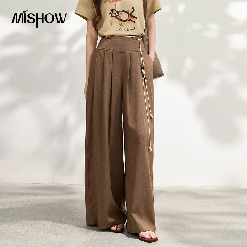 MISHOW Elegant High Waist Draped Wide Leg Pants 2026 Summer Pleated Pocket Loose Retro Slim Palazzo Pants For Women MXF25K1289
MISHOW Elegant High Waist Draped Wide Leg Pants 2026 Summer Pleated Pocket Loose Retro Slim Palazzo Pants For Women MXF25K1289
