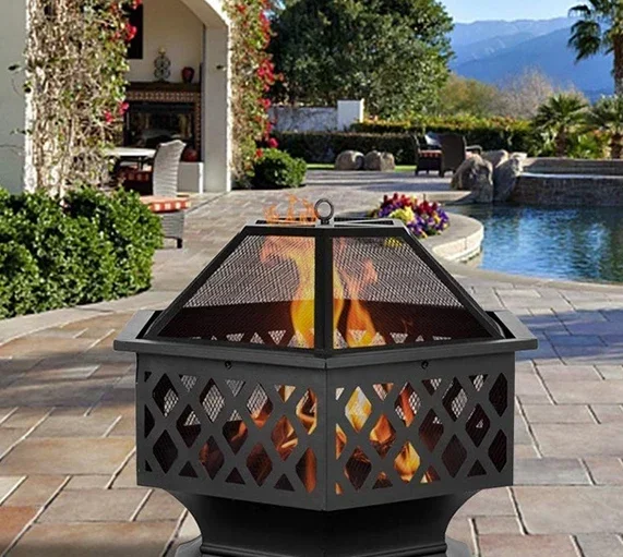 #Wrought Steel Latest Design Patio Garden Fire Pit Outdoor Firepit With Mesh Cover
#Wrought Steel Latest Design Patio Garden Fire Pit Outdoor Firepit With Mesh Cover