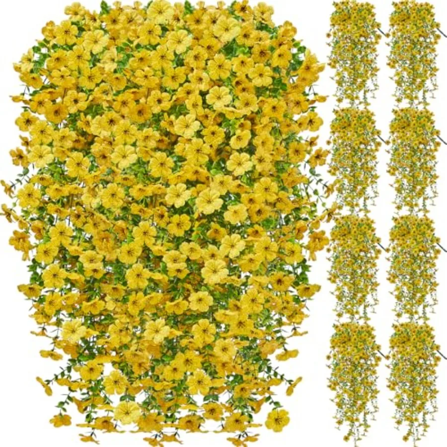 Artificial Hanging Flowers for Outdoors Spring Summer Decoration, 8PCS UV Resistant Silk Fake Hanging Plants for Patio Porch Fr
Artificial Hanging Flowers for Outdoors Spring Summer Decoration, 8PCS UV Resistant Silk Fake Hanging Plants for Patio Porch Fr