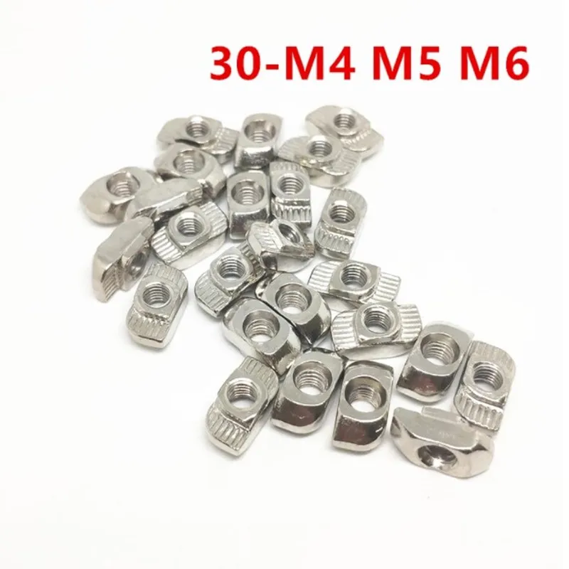 100pcs M3 M4 M5 M6 T hammer nuts Hammer Head Fasten Nuts carbon steel nickel plated for 3030 series aluminum profile Groove 8
100pcs M3 M4 M5 M6 T hammer nuts Hammer Head Fasten Nuts carbon steel nickel plated for 3030 series aluminum profile Groove 8