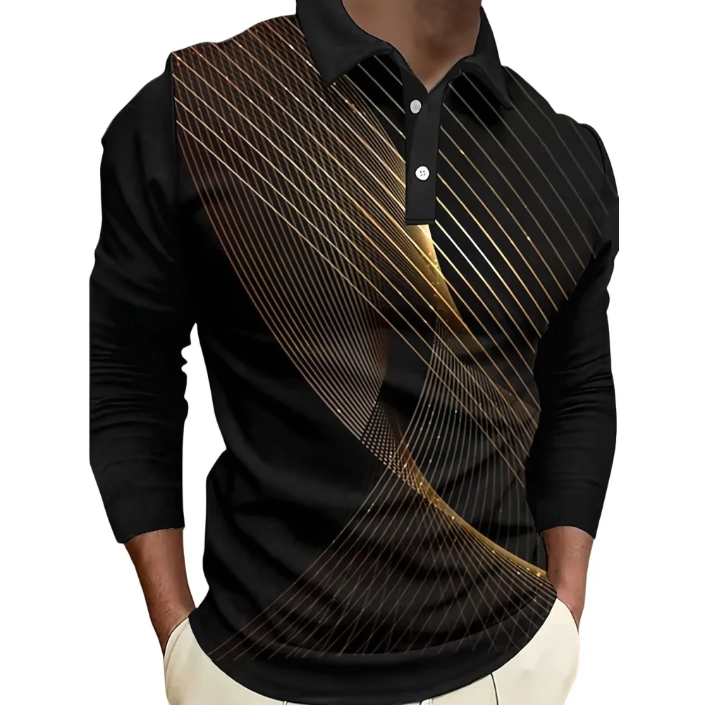 Men's Polo Shirt Cool Stripe Print Casual Sport Lapel Golf Wear Men's T-Shirt Tops Street Harajuku Button Long Sleeve T-Shirts
Men's Polo Shirt Cool Stripe Print Casual Sport Lapel Golf Wear Men's T-Shirt Tops Street Harajuku Button Long Sleeve T-Shirts