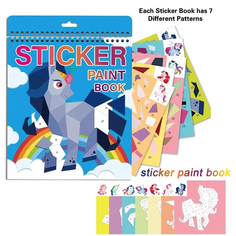Children Animal Sticker Paint Book Puzzle DIY Handmade Ocean Sticker Toy Cartoon Unicorn Book Toy Gift
Children Animal Sticker Paint Book Puzzle DIY Handmade Ocean Sticker Toy Cartoon Unicorn Book Toy Gift