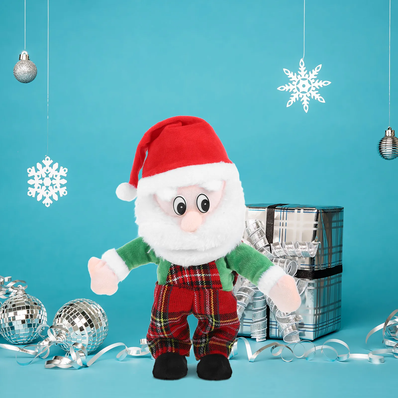 Electric Santa Claus Dancing Xmas Decoration Lovely Suspenders Outfit Musical Singing Xmas Scene Prop Electric Santa Claus
Electric Santa Claus Dancing Xmas Decoration Lovely Suspenders Outfit Musical Singing Xmas Scene Prop Electric Santa Claus