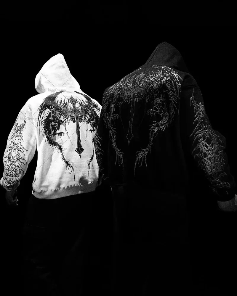 2025 Trendy Harajuku Y2K Streetwear Hip Hop American Retro Casual Oversized Sweatshirt Men Gothic Punk Cross Wing Print Hoodie
2025 Trendy Harajuku Y2K Streetwear Hip Hop American Retro Casual Oversized Sweatshirt Men Gothic Punk Cross Wing Print Hoodie