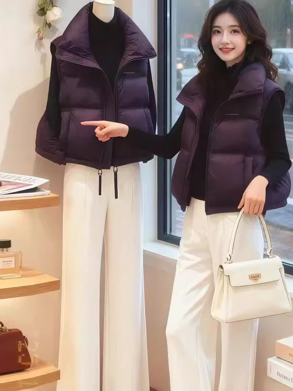 Ladies Thickened down Cotton Vest Stand Collar Fashionable Warmth Sensation High-End Feel Autumn Winter New Arrival Zipper Cl...
Ladies Thickened down Cotton Vest Stand Collar Fashionable Warmth Sensation High-End Feel Autumn Winter New Arrival Zipper Cl...