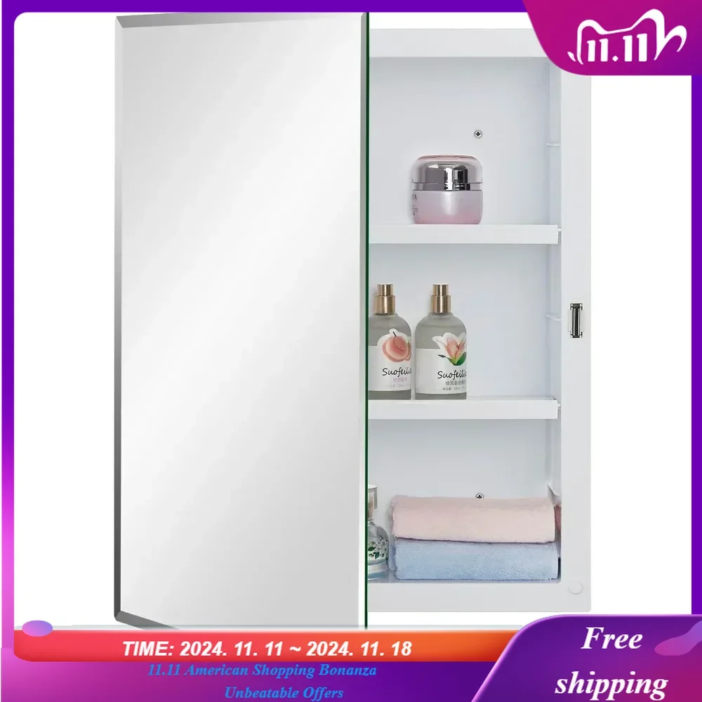 Plastic Medicine Mirror Cabinet for Bathroom 16 x 20 inch, Surface and Recessed Mount
Plastic Medicine Mirror Cabinet for Bathroom 16 x 20 inch, Surface and Recessed Mount