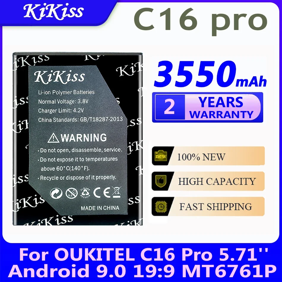 Мощный аккумулятор KiKiss C16pro, 3600 мАч, для смартфона OUKITEL S68/C16 Pro, 5,71 дюймов, Android 9,0, 19:9, MT6761P, 3 ГБ, 32 ГБ
Мощный аккумулятор KiKiss C16pro, 3600 мАч, для смартфона OUKITEL S68/C16 Pro, 5,71 дюймов, Android 9,0, 19:9, MT6761P, 3 ГБ, 32 ГБ