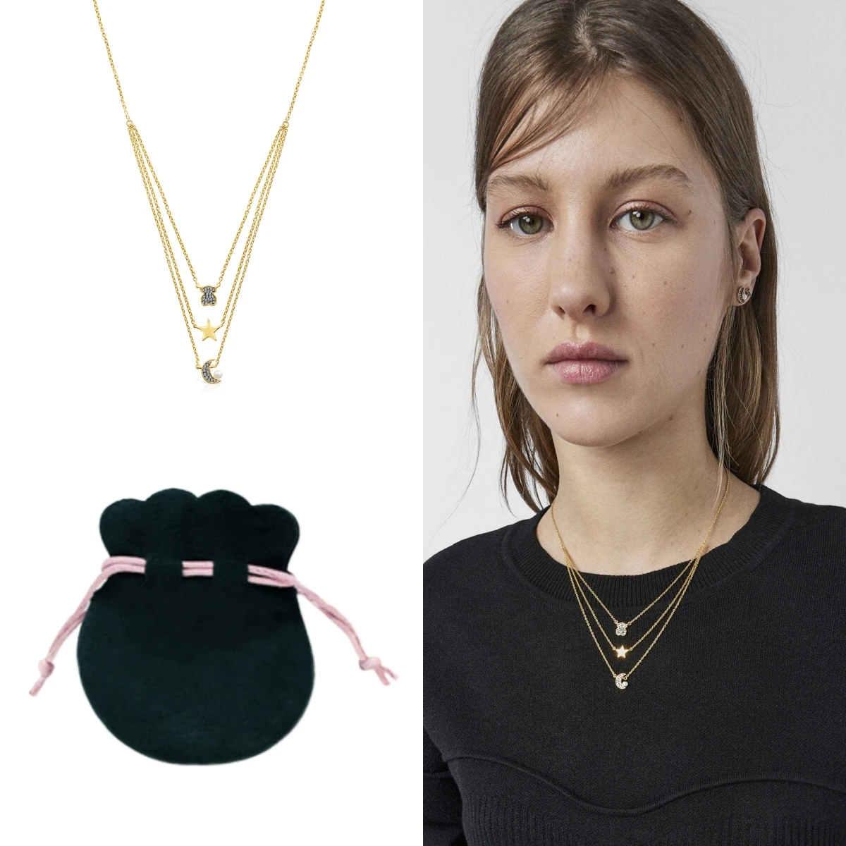 Double Layer S925 Silver Necklace Multi-layer Stylish All-match Women Neck Jewelry
Double Layer S925 Silver Necklace Multi-layer Stylish All-match Women Neck Jewelry