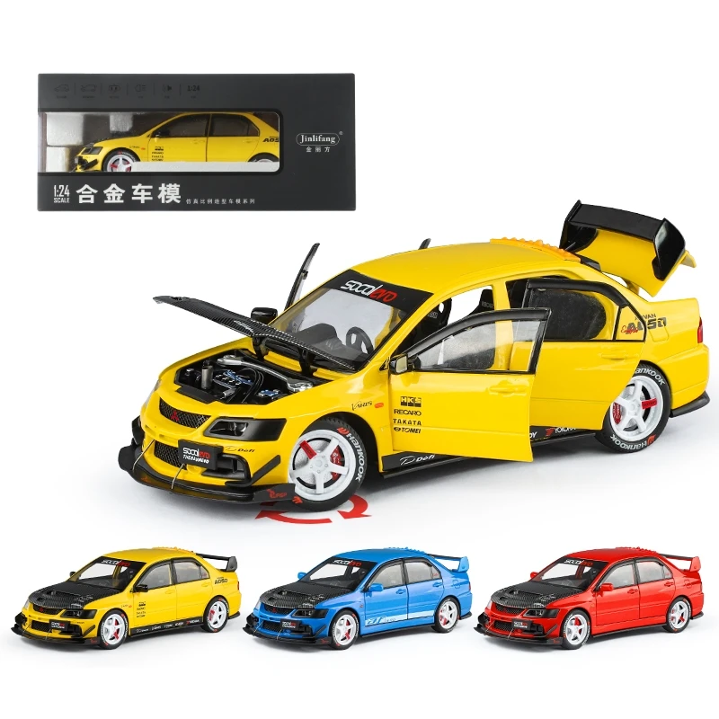 Металлическая коллекционная модель гоночного автомобиля Mitsubishi EVO 9 JDM Super Sport 1/24 с звуком и светом, подарок для мальчика
Металлическая коллекционная модель гоночного автомобиля Mitsubishi EVO 9 JDM Super Sport 1/24 с звуком и светом, подарок для мальчика