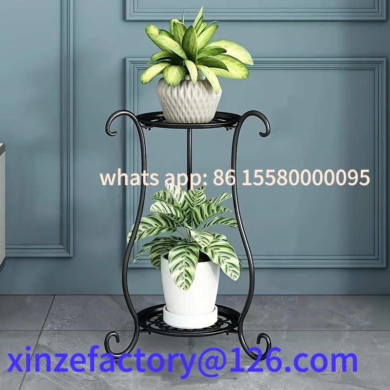 Customizable 1 Pack, Elegant Double-Layered Metal Flower Rack Stand - Multi-Layer Floor Standing Plant Display with Modern Europ
Customizable 1 Pack, Elegant Double-Layered Metal Flower Rack Stand - Multi-Layer Floor Standing Plant Display with Modern Europ