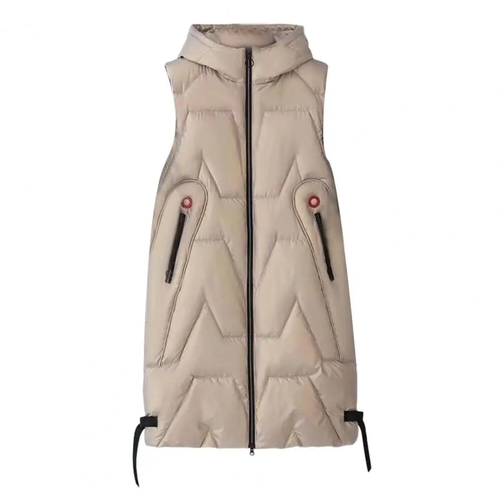 Solid Color Winter Vest Stylish Women's Winter Hooded Waistcoat with Pockets Zipper Closure Sleek Sleeveless Mid Length for Cold
Solid Color Winter Vest Stylish Women's Winter Hooded Waistcoat with Pockets Zipper Closure Sleek Sleeveless Mid Length for Cold