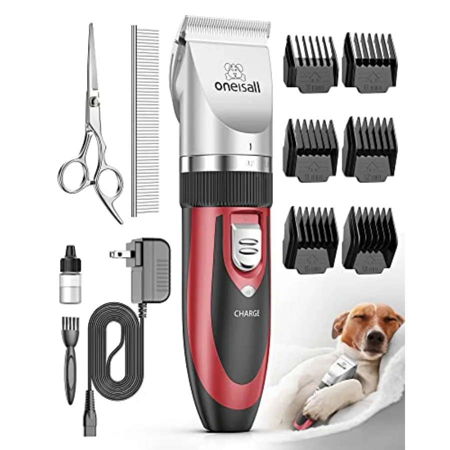 Cordless Rechargeable Quiet Electric Dog Shaver Clippers Set for Pets with Low Noise Stainless Steel Blades Black Design Ideal
Cordless Rechargeable Quiet Electric Dog Shaver Clippers Set for Pets with Low Noise Stainless Steel Blades Black Design Ideal