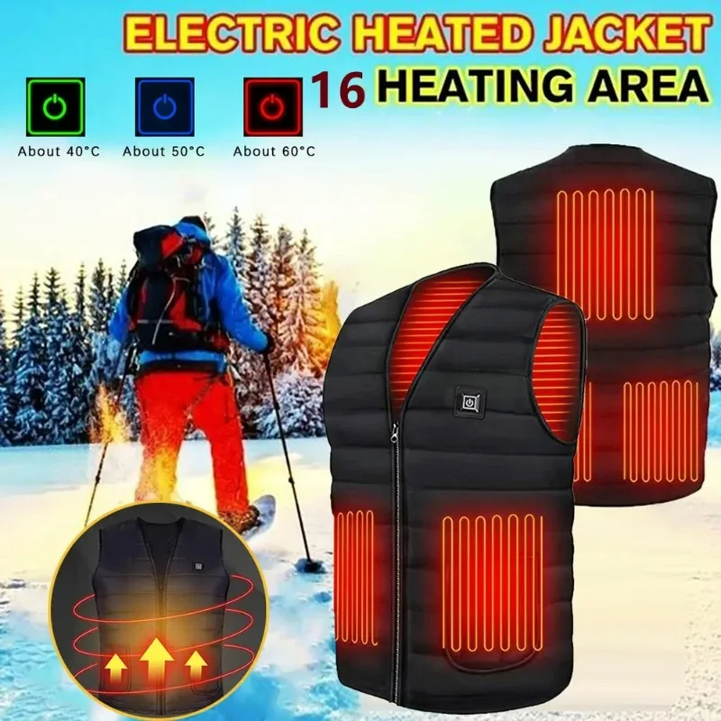 16 Areas Heating Vest 2025 Men Women USB Heated Jacket Heating Vest Thermal Clothing Skiing Vest Winter Heating Jacket M-6XL
16 Areas Heating Vest 2025 Men Women USB Heated Jacket Heating Vest Thermal Clothing Skiing Vest Winter Heating Jacket M-6XL