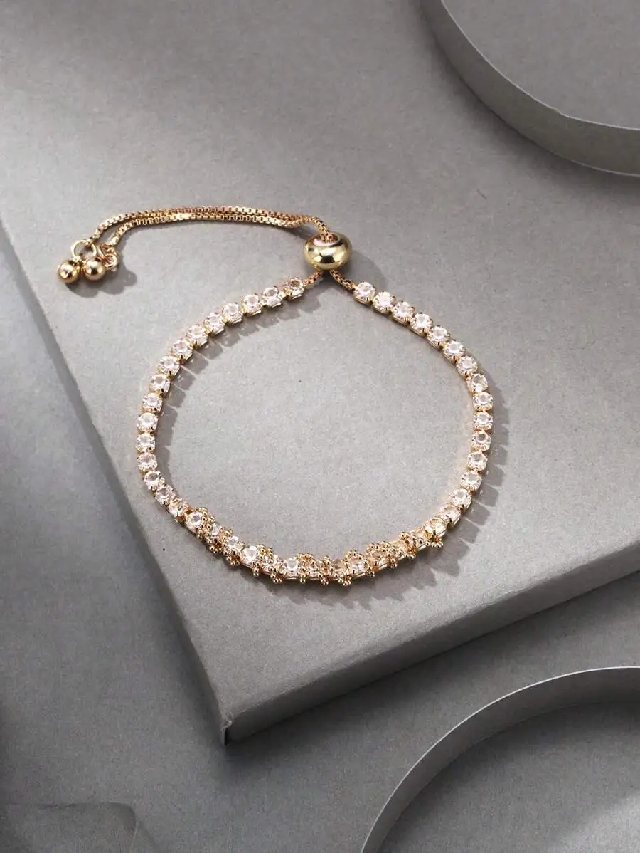 Elegant Adjustable Crystal Chain Bracelet For Women Daily Party Wedding
Elegant Adjustable Crystal Chain Bracelet For Women Daily Party Wedding