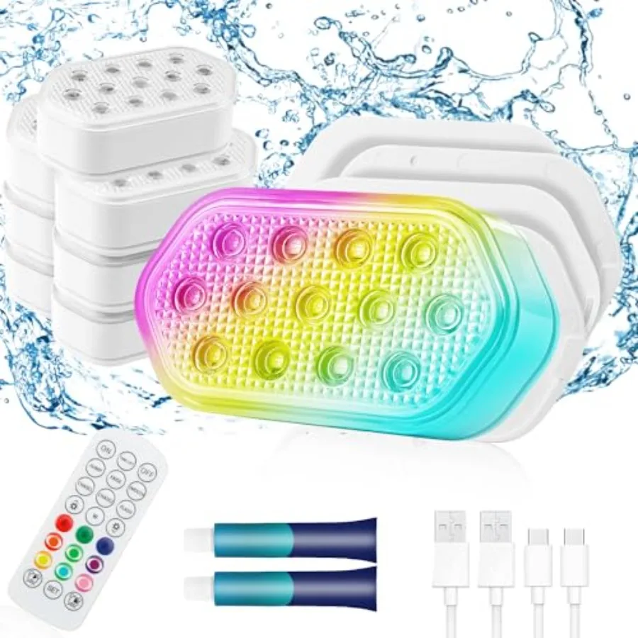 Pool Lights Rechargeable Submersible LED Lights Pool Lights for Inground Pool IP68 Waterproof Lights 16 Color Chase Mode Underw
Pool Lights Rechargeable Submersible LED Lights Pool Lights for Inground Pool IP68 Waterproof Lights 16 Color Chase Mode Underw