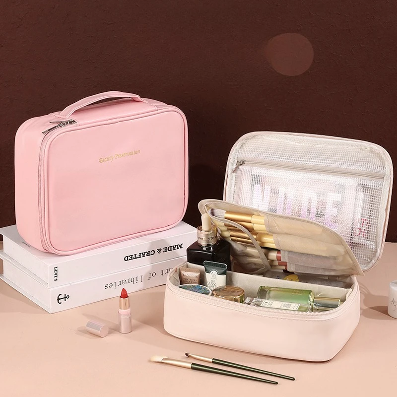 Partition Makeup Bag Organizing Large Capacity Storage Bag Hand-held Travel Makeup Toothbrush Dental Utensils Toiletries Bag
Partition Makeup Bag Organizing Large Capacity Storage Bag Hand-held Travel Makeup Toothbrush Dental Utensils Toiletries Bag