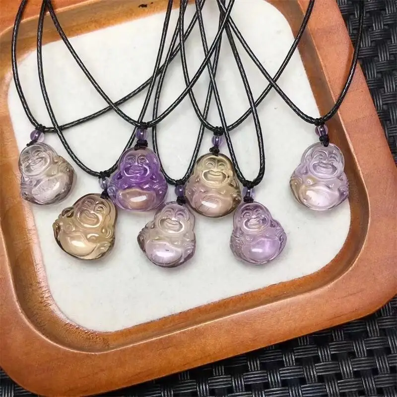 Natural Ametrine Buddha Pendant Handmade Women Healing Crystal Women Man Jewelry Christmas Gift 1PCS
Natural Ametrine Buddha Pendant Handmade Women Healing Crystal Women Man Jewelry Christmas Gift 1PCS