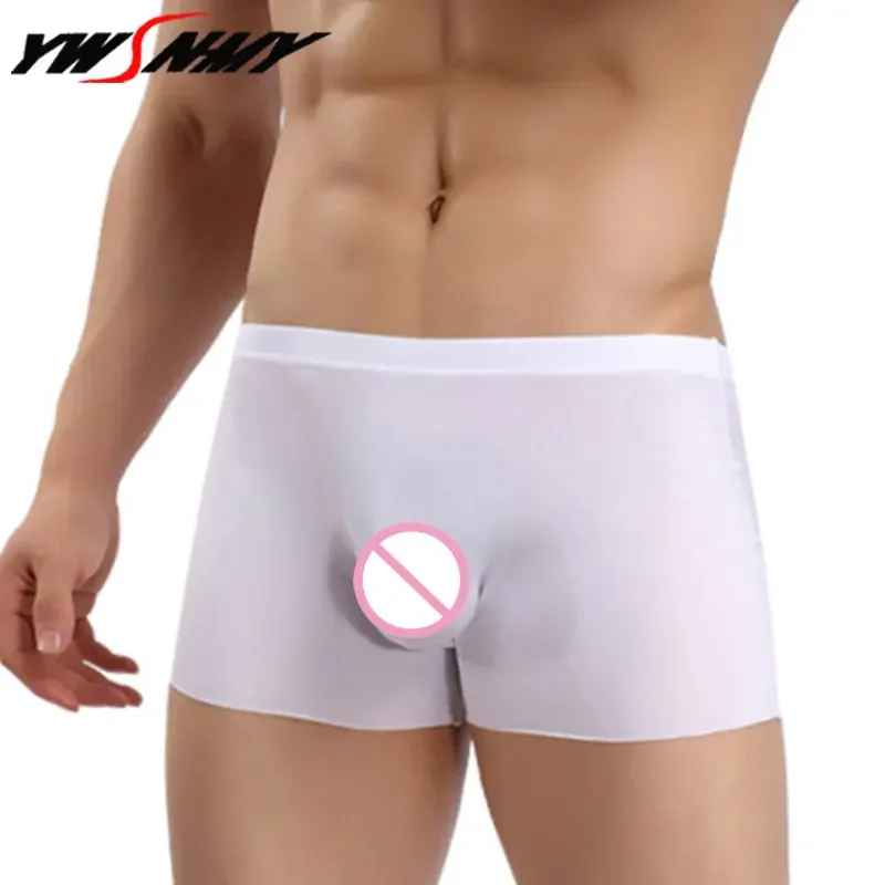 Men's Boxer Shorts Ice Silk Seamless design very soft Boxer Transparent Sexy U convex Male Underpants European Size Underwear
Men's Boxer Shorts Ice Silk Seamless design very soft Boxer Transparent Sexy U convex Male Underpants European Size Underwear