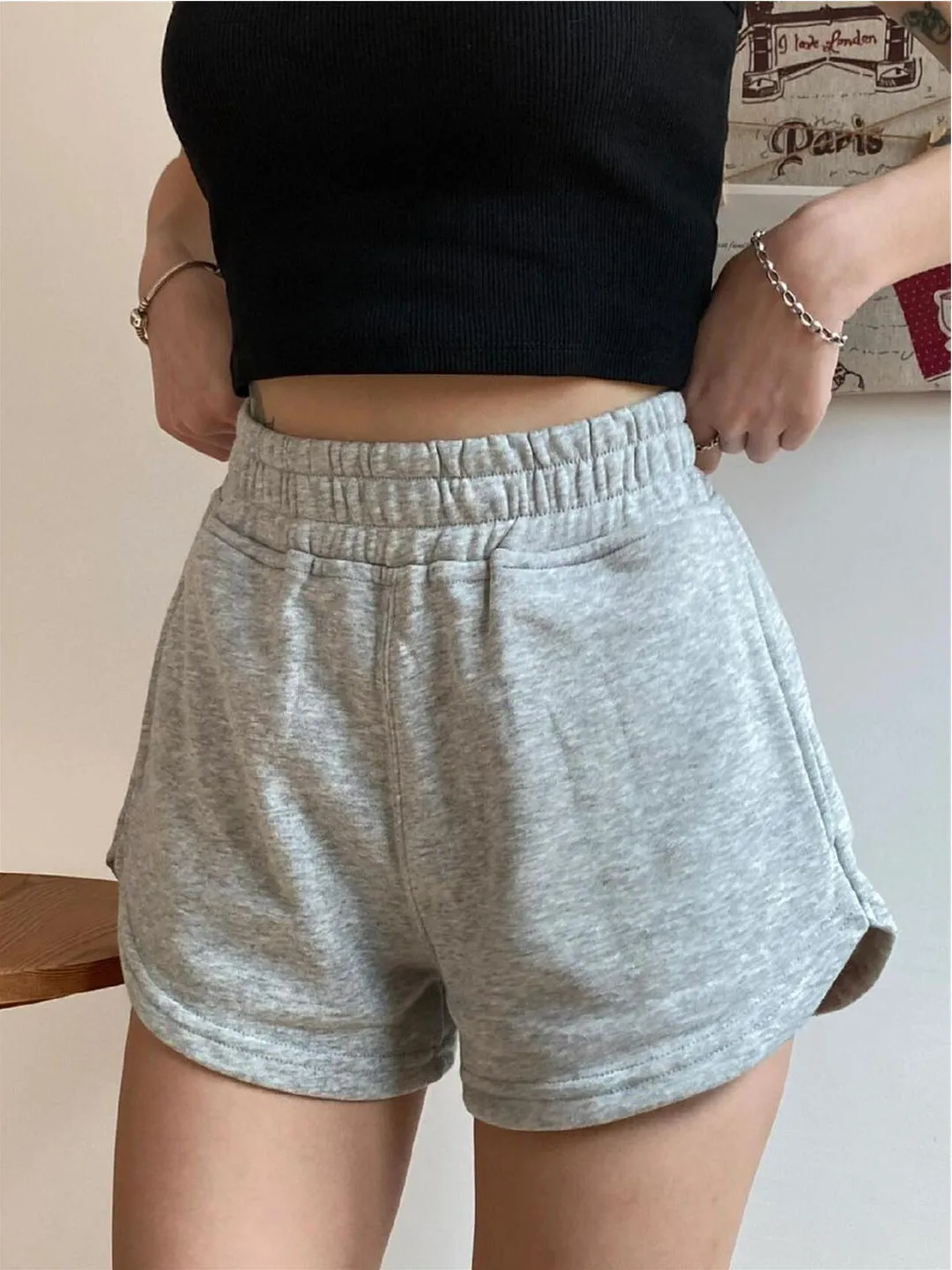 Grey American Style Casual Shorts Women's 2026 New Slimming Trendy Sweatpants Sporty Hotpants High Waist Regular Sleeve
Grey American Style Casual Shorts Women's 2026 New Slimming Trendy Sweatpants Sporty Hotpants High Waist Regular Sleeve