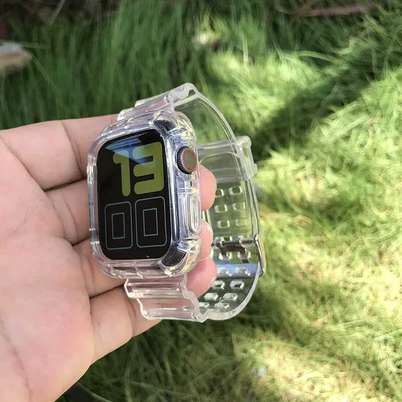 Case+Straps for Apple Watch Band 44mm 40mm 45mm 46mm 42mm 38mm 41mm Transparent Silicone Bracelet iWatch series 10 9 8 7 6 3 se
Case+Straps for Apple Watch Band 44mm 40mm 45mm 46mm 42mm 38mm 41mm Transparent Silicone Bracelet iWatch series 10 9 8 7 6 3 se