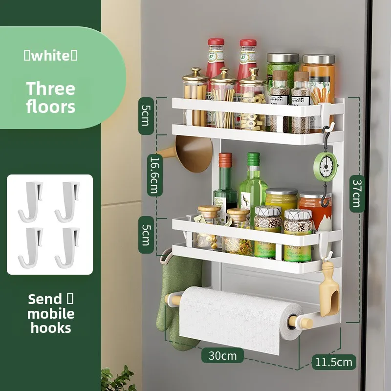 New model Non-marking installation, no punching, kitchen side storage, plastic wrap hanger, refrigerator rack, towel rack
New model Non-marking installation, no punching, kitchen side storage, plastic wrap hanger, refrigerator rack, towel rack
