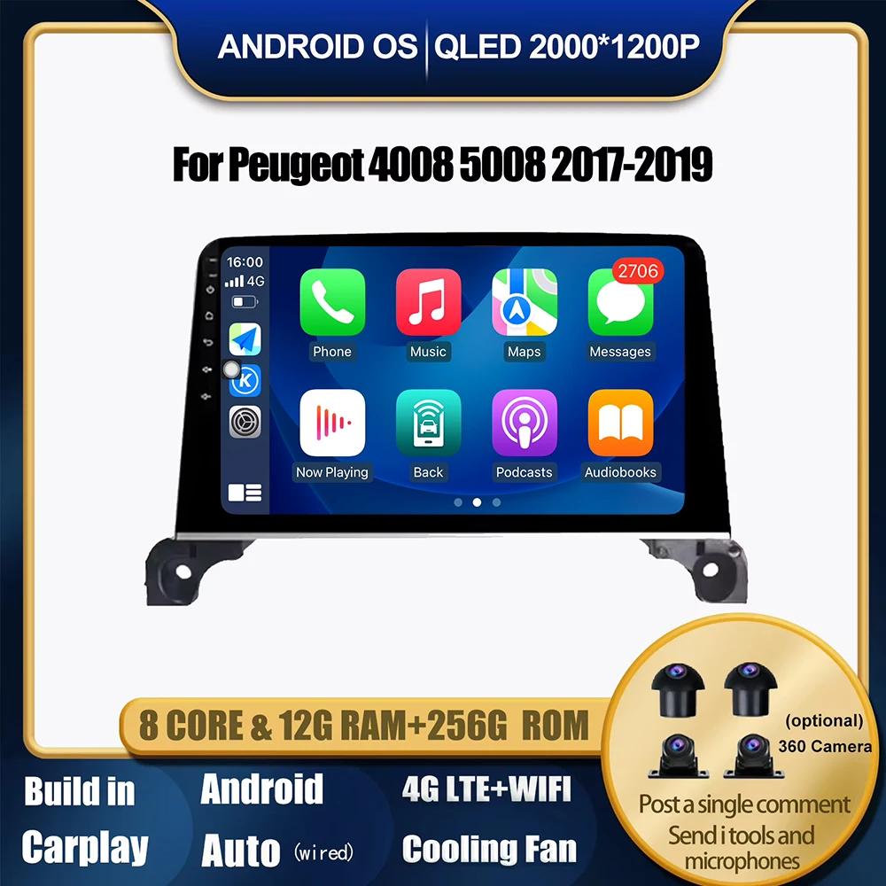 Car Radio For Peugeot 4008 5008 2017-2019 Android OS Octa Core GPS Navigation Multimedia Video Player Smart car systems
Car Radio For Peugeot 4008 5008 2017-2019 Android OS Octa Core GPS Navigation Multimedia Video Player Smart car systems