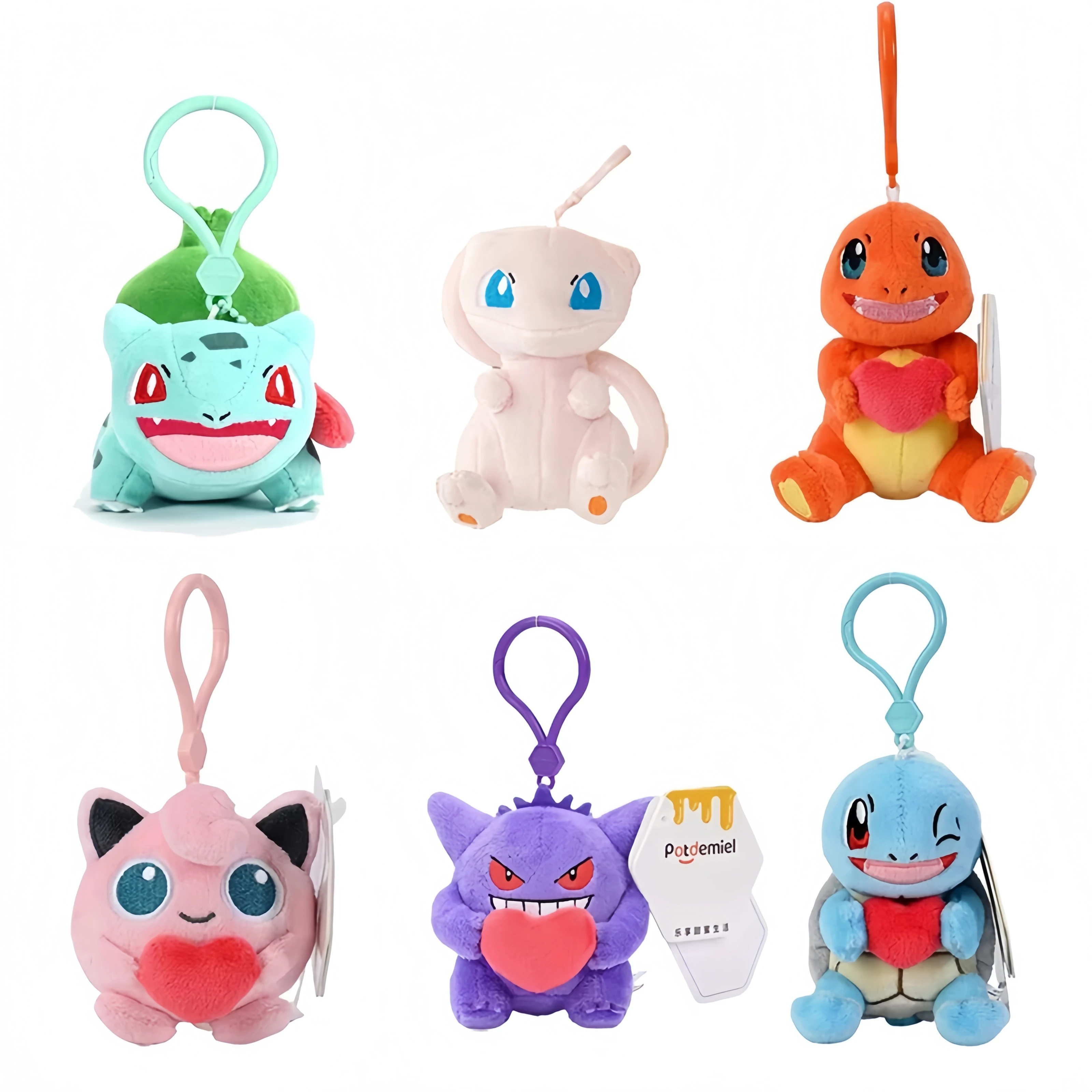 Original Pokemon Gengar Plush Pendant Adorably Bulbasaur Squirtle Stuffed Doll Jigglypuff mew Bulbasaur Backpack Decor Keychain
Original Pokemon Gengar Plush Pendant Adorably Bulbasaur Squirtle Stuffed Doll Jigglypuff mew Bulbasaur Backpack Decor Keychain
